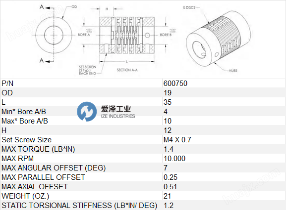 <strong>C-FLEX联轴器600750</strong> 爱泽工业 izeindustries.png
