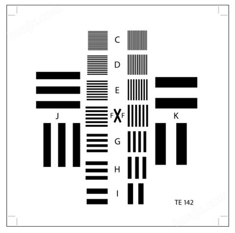 分辨率傅科测试卡模式4-48高分辨测试标定板TE142